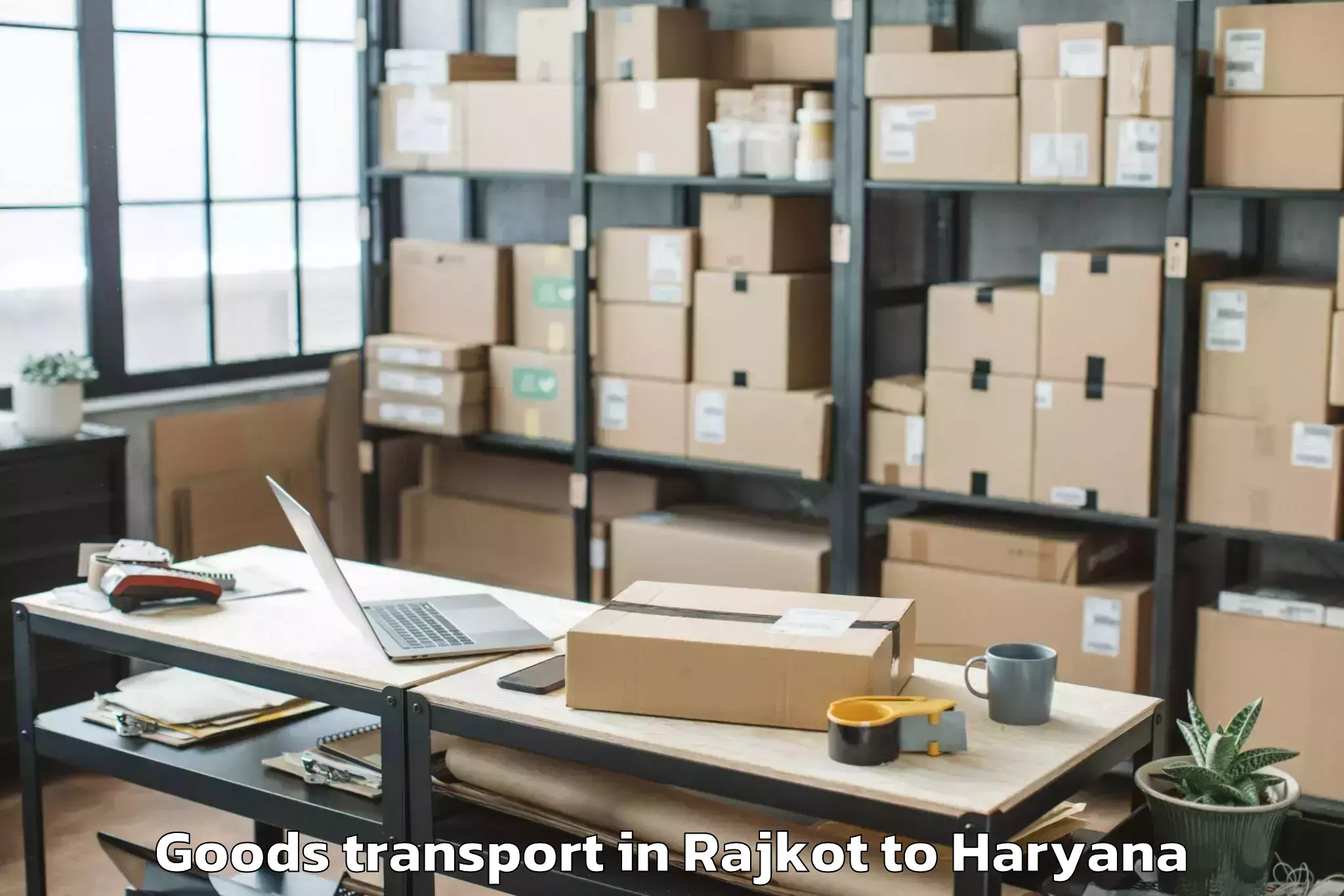 Trusted Rajkot to Kr Mangalam University Gurgaon Goods Transport